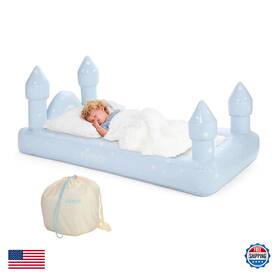 Funboy B0cgw3w686 Kids Blue Castle Sleepover Travel Bed Air Mattress. Perfect For