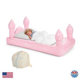 Funboy B0cgw4bcb7 Pink Castle Twin Inflatable Air Mattress For Kids Portable Sleepover