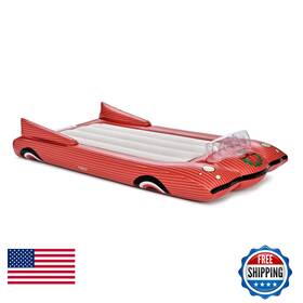 B0fr49n2b6 Funboy Christmas Convertible Kids Sleeper Air Mattress Inflatable Red Striped