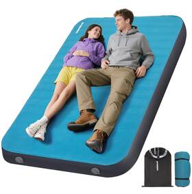 Fundango 936876837218 4ftft Thick Self Inflating Sleeping Pad With Foam 8.7 R Value Xl Dou