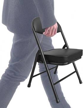 M0-xosy-1032 Fusehome Mini Folding Chair Garage Stool Portable Camping With Padded Black