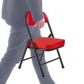 Fusehome M0-xosy-1034 Mini Padded Folding Chairs Garage Stool Portable Small Red