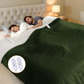 Tmcx-eb8490 Fverwag Heating Blanket Queen Size Washable - 84 X 90 Inch Double Zone Electric Blank