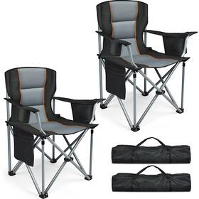 Lyy001 Fzifzi Camping Chairs 2 Pack 23.6 Inches X 37.8 Black-2pack