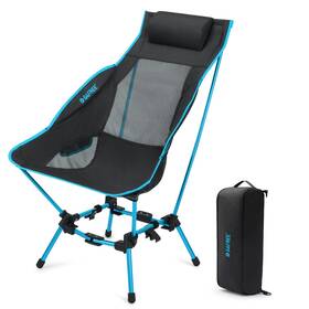 Gd22c143a G4free Folding Camp Chair High Back 24.4 Inch W X 18.11 D 38.38 H A-blue