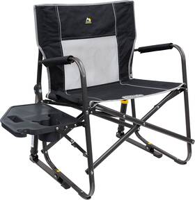 47110 Gci Outdoor Freestyle Rocker Xl With Side Table Camping Chair Regular Black