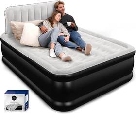 Getfitrest Gt02-q-bkgr-u3 Queen Air Mattress With Headboard Built-in Pump 800 Lbs Heavy-duty Support 19