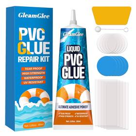 Gleamglee 445037966999 Inflatable Repair Patch Kit With 80ml Glue Waterproof Vinyl And Pvc Air Mattress