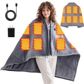 Greenoak 759242545939 Usb Portable Heated Electric Blanket - Cordless Throw