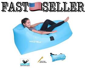 Hgf-548 Halla Yella Holla Inflatable Lounger Sofa For Camping Blue 72 Inch X30 X21
