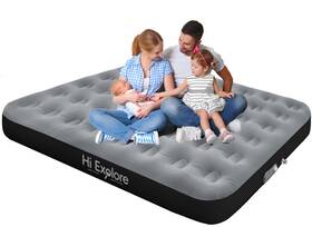 Hi Explore 717203788511 Queen Air Mattress With Built In Pump Comfort Plush Inflatable Blow Up