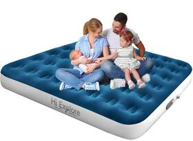 Hi Explore 717203788528 Queen Air Mattress With Built In Pump Comfort Plush Inflatable Blow Up