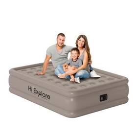 Hi Explore 717203788603 Air Mattress Twin With Built In Pump Self Inflating Fast Blow Up Full Queen L