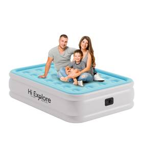 Hi Explore 717203788610 Air Mattress Twin With Built In Pump Self Inflating Fast Blow Up F
