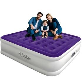Hi Explore B0d2z9fxd5 Air Mattress Queen Built In Pump Raised Comfort Plush Inflatable