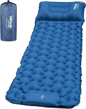 Cm-04 Hiipeak Sleeping Pad For Camping- Ultralight Inflatable Single Blue