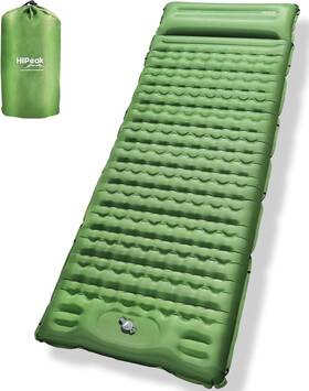 Cm-05 Hiipeak Strong Support Camping Mat Inflatable Sleeping Single Green