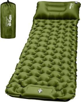 Cm04-green Hiipeak Sleeping Pad For Camping- Ultralight Inflatable Single Olive Green