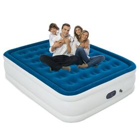 Hikersky 717203788283 Inflatable Mattress Queen With Built-in High Capacity Pump For Adults Fast Bl