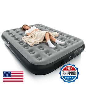 Hikersky B0d25bktv7 Queen Air Mattress Built In Pump Inflatable For Home Blow Up
