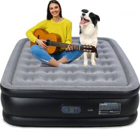 Hikersky B0f5wvtlvf Queen Air Mattress Built In Pump Inflatable For Home Blow Up