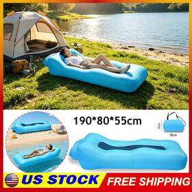 Hkcjc 977824176528 Air Sofa Lazy Bed Inflatable Lounger Travel Cammping Blow Up Beach Chair And Bag