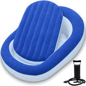 H0315 Hkkyo Inflatable Toddler Travel Bed Kids Air Mattress Blue