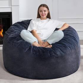 62-624 Hobestluk 5ft Bean Bag Chairs For Adults Large Beanbag - 50 Inch X 24 Dark Grey