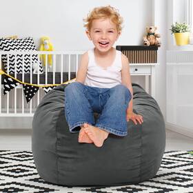 Hobestluk 712490961845 Bean Bag Chairs 2.5ft - 28.5 Inch X 17.8 Grey