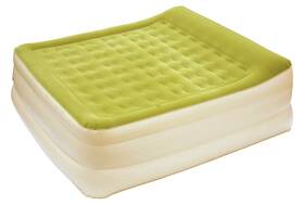 471934 Homeroots Raised Head Moss Green Inflatable Queen Size Bed Mattress
