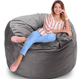 08016 Homguava 3ft Bean Bag Chair Chairs For Adults 36 24 Inch Grey