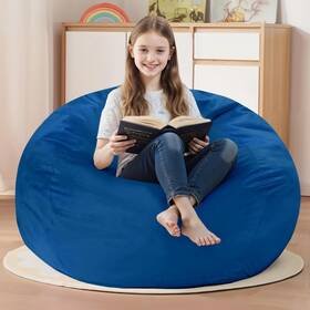 Nyx08-bean Homguava 2ft Bean Bag Chair Bags With Memory 2ft-28 Inch X28 X22 Blue