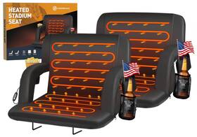 Hoperan 850049966252 Heated Stadium Seats For Bleachers With Back Support Wide Cushion Ex