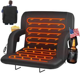 Jrzy-25 Hoperan Heated Stadium Seats For Bleachers With Back Support And Wide Cushion