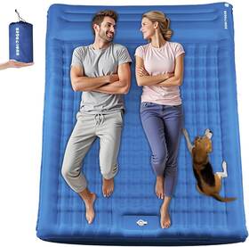 Cp1b-d Hualonger Double Sleeping Pad Camping 6 Inch Extra Thick With Full Blue