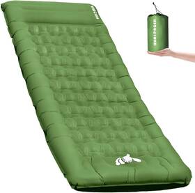 Cp1g Hualonger Camping Sleeping Pad 5.5 Inch Extra Thick Inflatable Pads Single Green