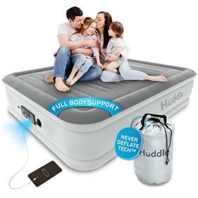 Bfww11231151 Huddle Luxury Air Bed Patented Dual Pump Slumberguard Self-inflation Queen Size - Gray