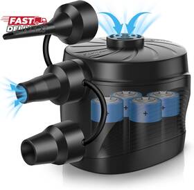 Hugerstone 445046336325 Electric Air Pump For Mattress Battery Powered Portable Airbed Camping Inflatab