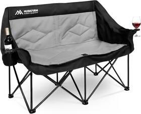 Hf-ls-001 Huskfirm 2 Person Camping Chair Oversized Loveseat Double Grey