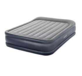 64135ed I.ntex Dura Beam Deluxe Pillow Raised Airbed Mattress With Built In Pump Queen