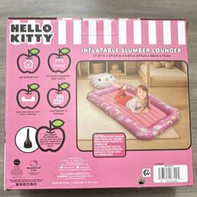 Idea Nuova Sw750549f Hello Kitty Inflatable Twin Mattress Pink Kids Safety Bumpers 57.87x34.65x6.69in