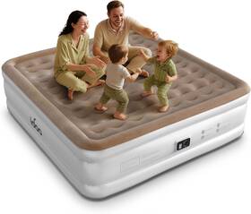 Idoo 313109210240 King Size Air Mattress With Built In Pump 20 Inch Raised Inflatable F