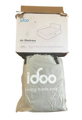 I-c-031 Idoo Full Size Air Mattress With Headboard Built-in Pump Inflatable