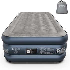 I-c-05-gy Idoo Air Mattress Inflatable Airbed With Built-in Pump For Guest Home Camping Travel