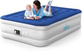 I-hom26 Idoo Air Mattress Full With Built In Pump Blow Up Blue