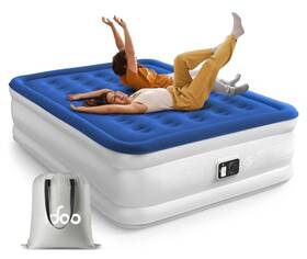 I-hom30-bu Idoo Air Mattress Queen Size Built-in Pump 16 Inch Tall Supports 650 Lbs By