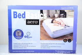 Imaginair 760433081112 Bed Basics By Aero Inflatable Twin Size Air Mattress With Pump/ Storage Bag
