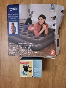Insta-bed 821808064526 Meradiso Air Mattress With Electric Pump 53x8x75