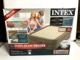 Intex 078257644773 Dura-beam Deluxe 20 Inch Thermallux Elevated Airbed 60x80x20 New Queen