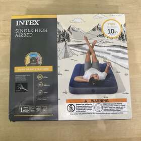 Intex 078257661718 Single-high Airbed Dura Beam Standard Air Lock Twin 10 Inch Height New